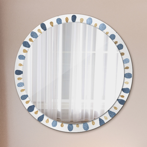 Round printed mirror Moon mandala