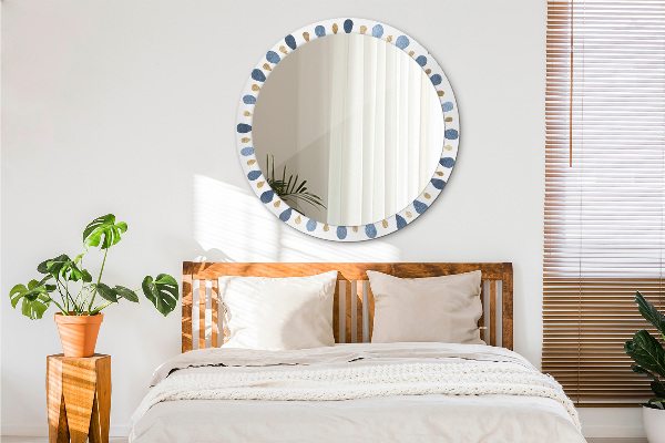 Round printed mirror Moon mandala