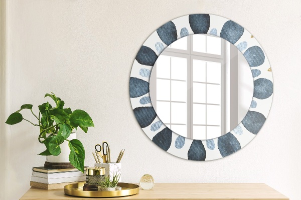 Round printed mirror Moon mandala