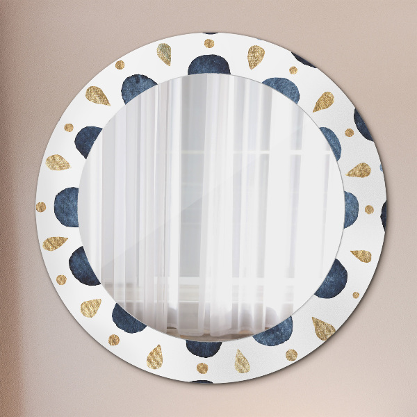 Round printed mirror Moon mandala