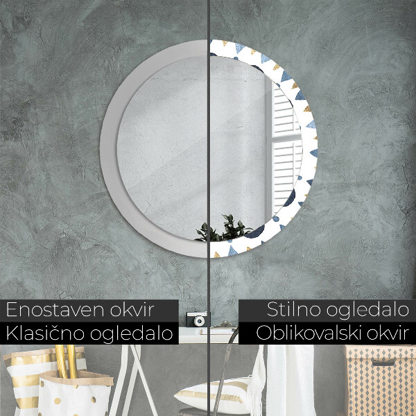 Round printed mirror Moon mandala