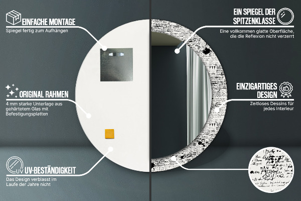 Round decorative mirror Template