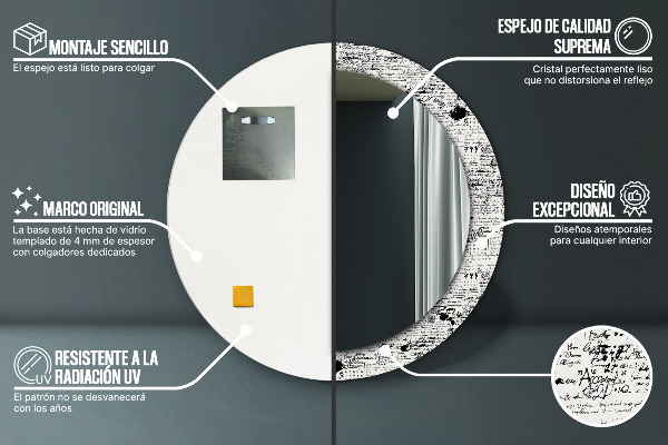 Round decorative mirror Template