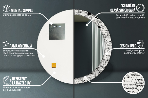 Round decorative mirror Template