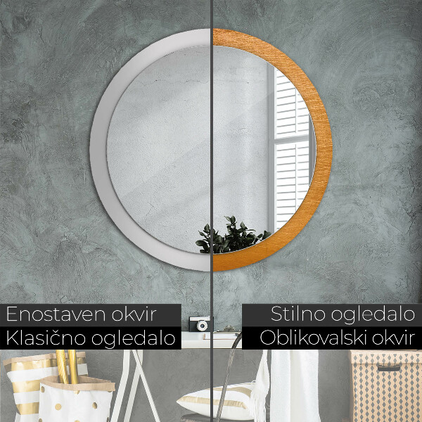 Round decorative mirror Metal surface