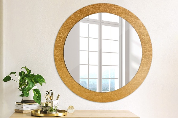 Round decorative mirror Metal surface