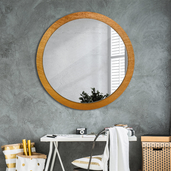 Round decorative mirror Metal surface