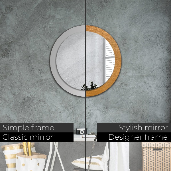 Round decorative mirror Metal surface