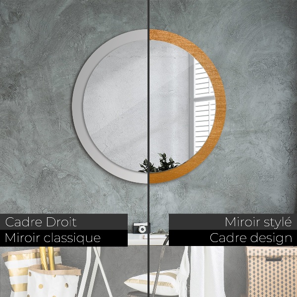 Round decorative mirror Metal surface