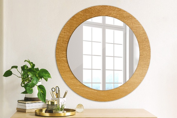 Round decorative mirror Metal surface