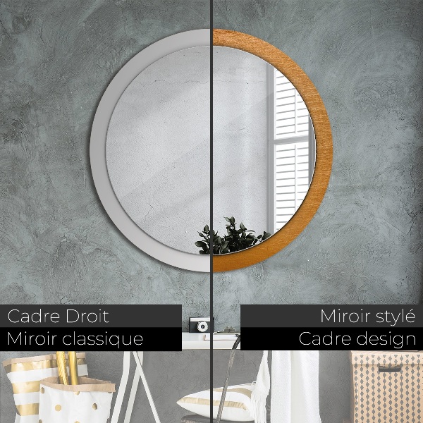 Round decorative mirror Metal surface