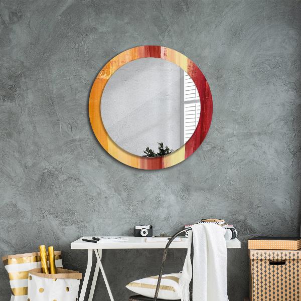 Round decorative mirror Abstract picture