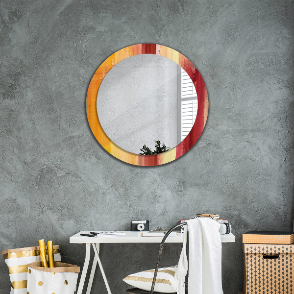 Round decorative mirror Abstract picture