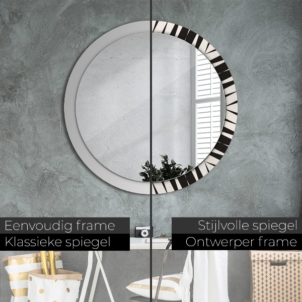 Round printed mirror Abstraction geometry
