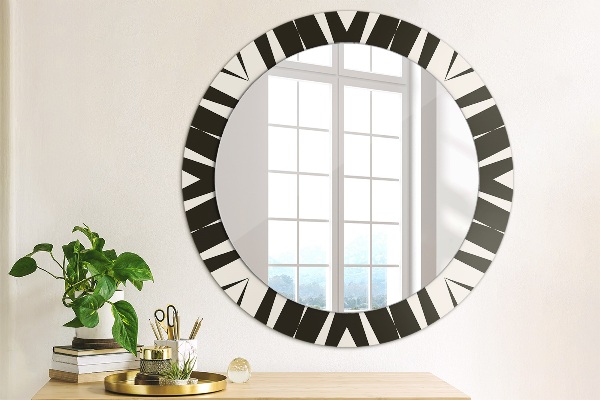 Round printed mirror Abstraction geometry