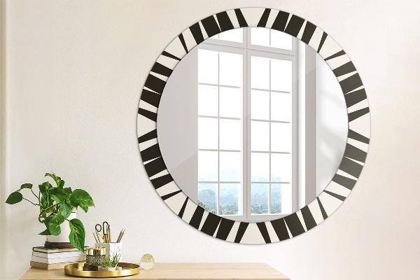 Round printed mirror Abstraction geometry