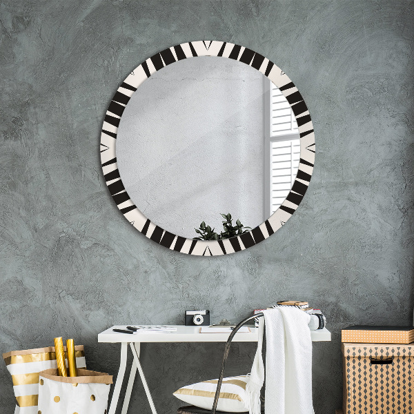 Round printed mirror Abstraction geometry