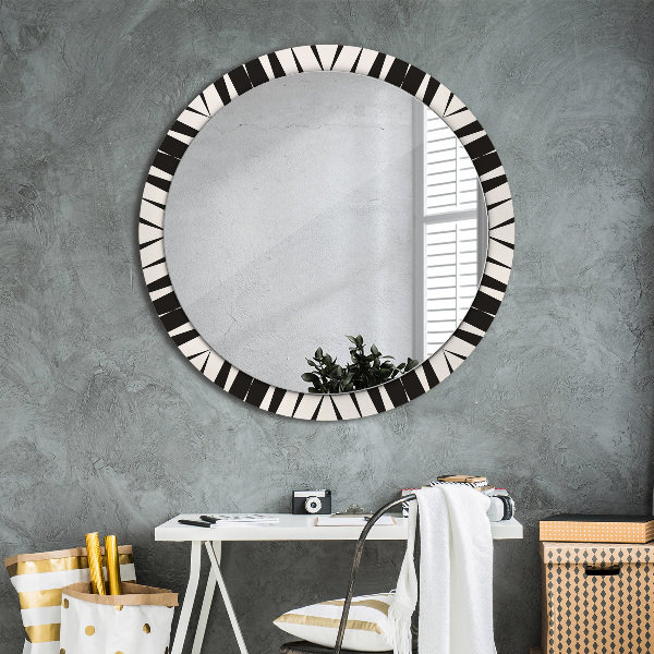Round printed mirror Abstraction geometry