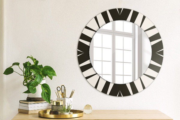 Round printed mirror Abstraction geometry