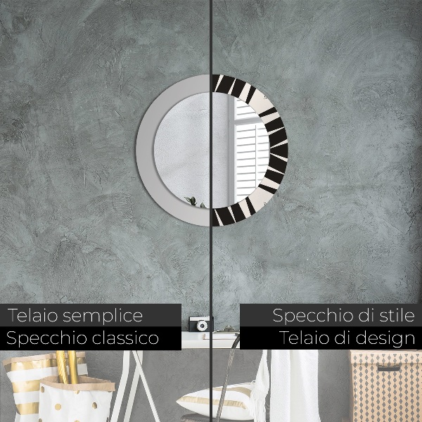 Round printed mirror Abstraction geometry