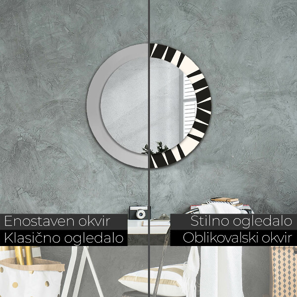 Round printed mirror Abstraction geometry