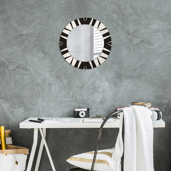Round printed mirror Abstraction geometry