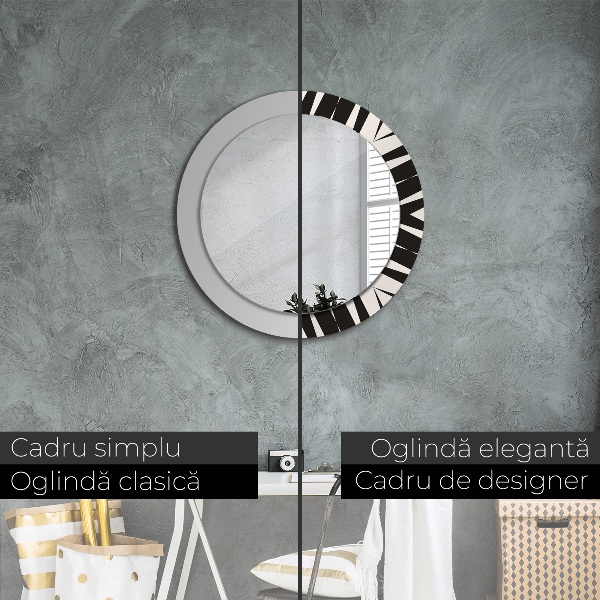 Round printed mirror Abstraction geometry
