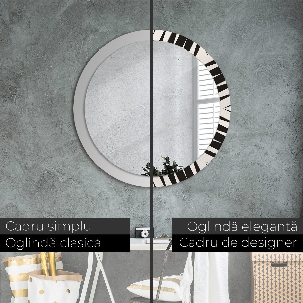 Round printed mirror Abstraction geometry