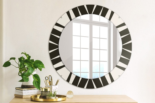 Round printed mirror Abstraction geometry