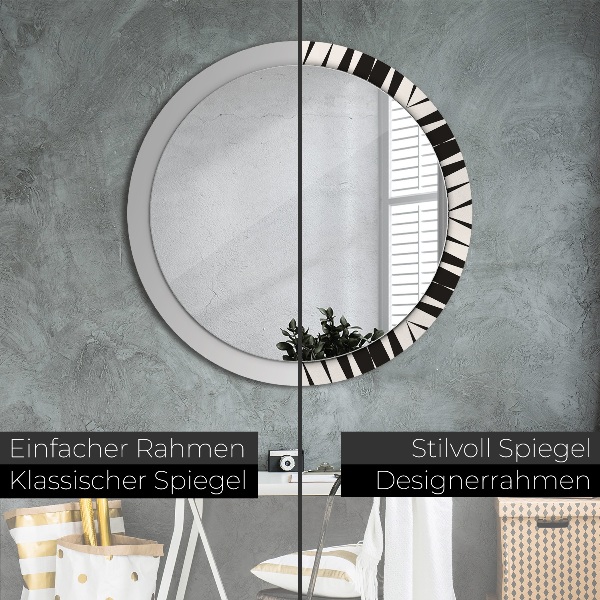 Round printed mirror Abstraction geometry