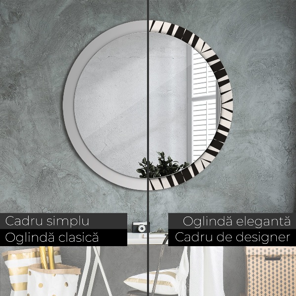 Round printed mirror Abstraction geometry