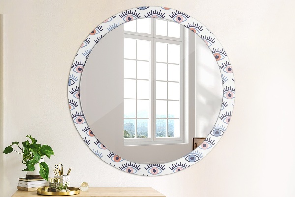 Round wall mirror decor Style of modern eyes