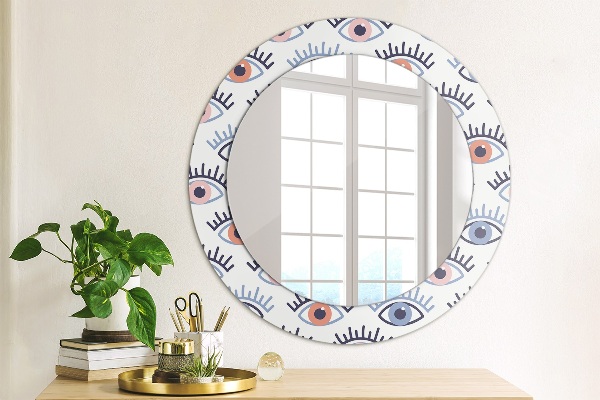 Round wall mirror decor Style of modern eyes