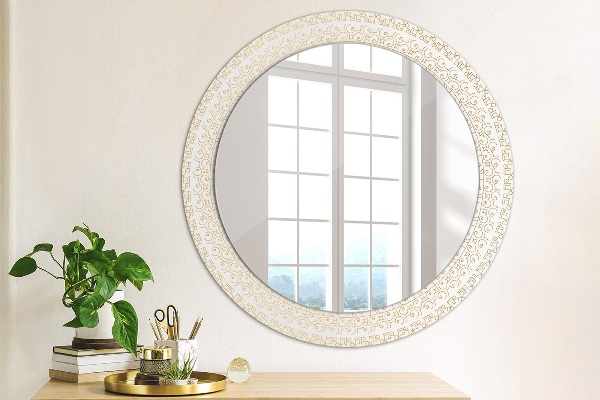 Round printed mirror Indian mandala