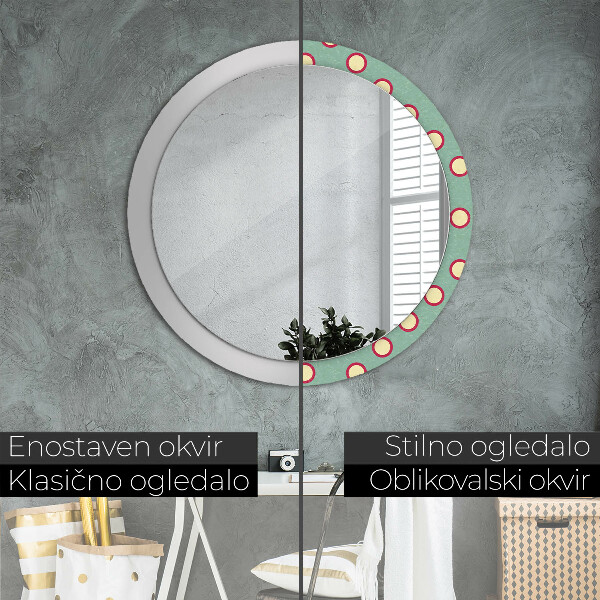 Round printed mirror Dots