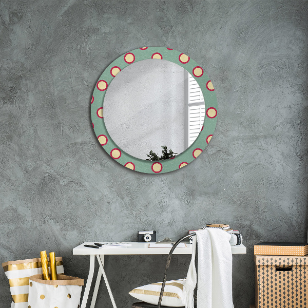 Round printed mirror Dots