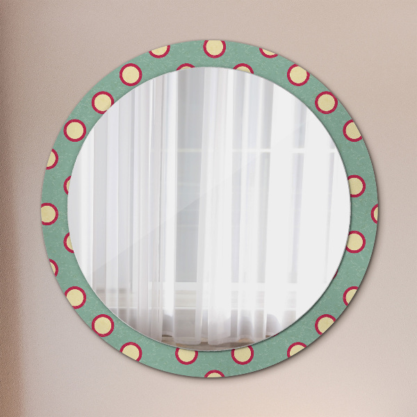 Round printed mirror Dots