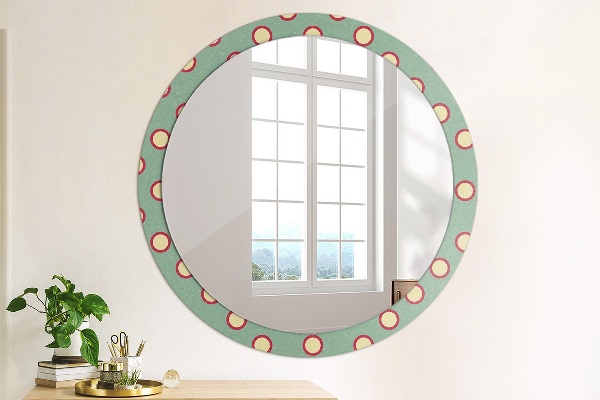 Round printed mirror Dots