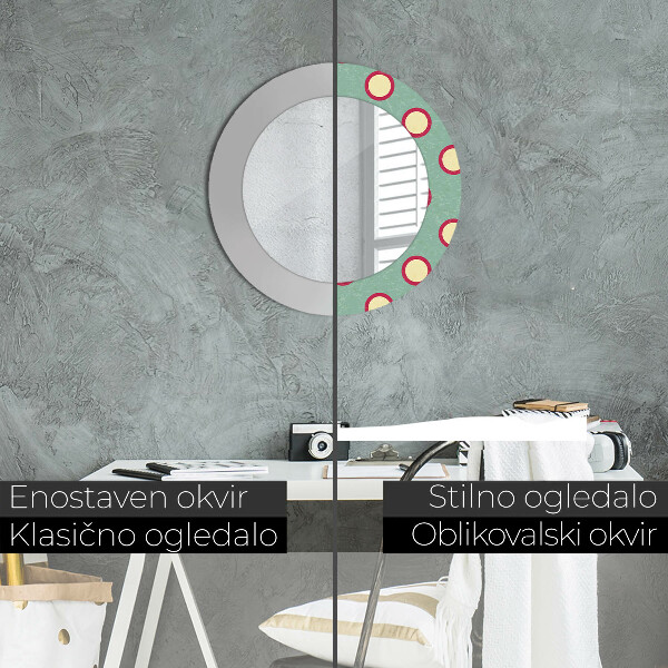 Round printed mirror Dots