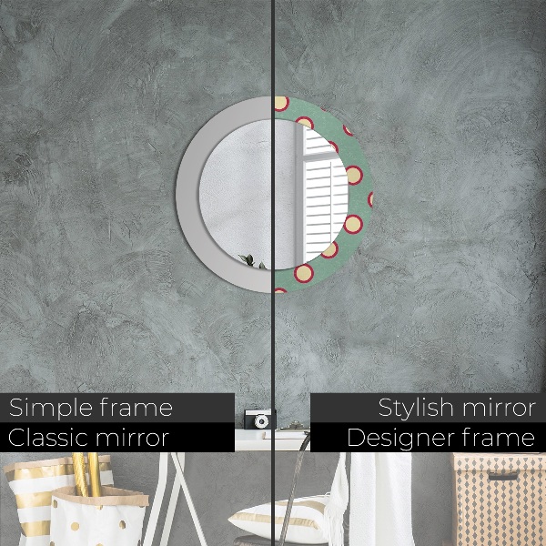 Round printed mirror Dots