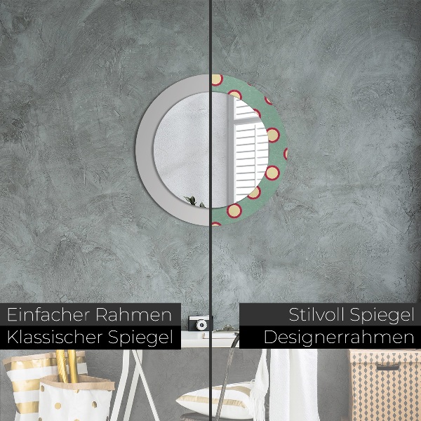 Round printed mirror Dots