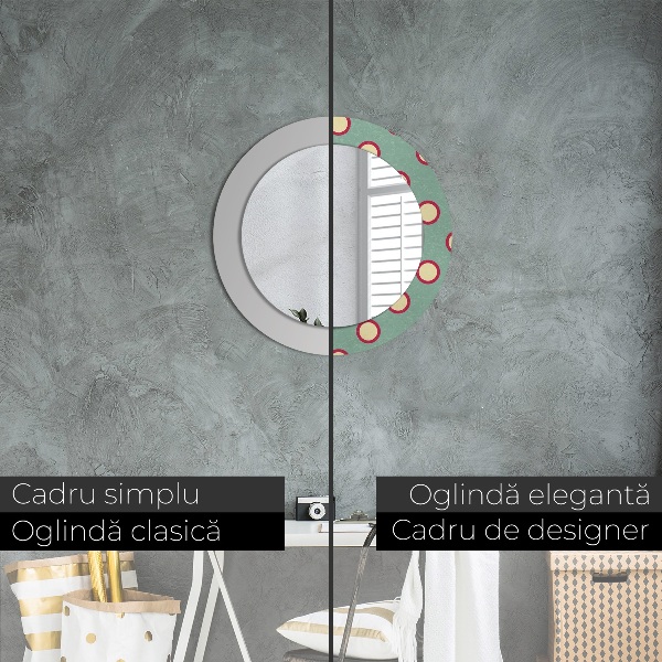 Round printed mirror Dots