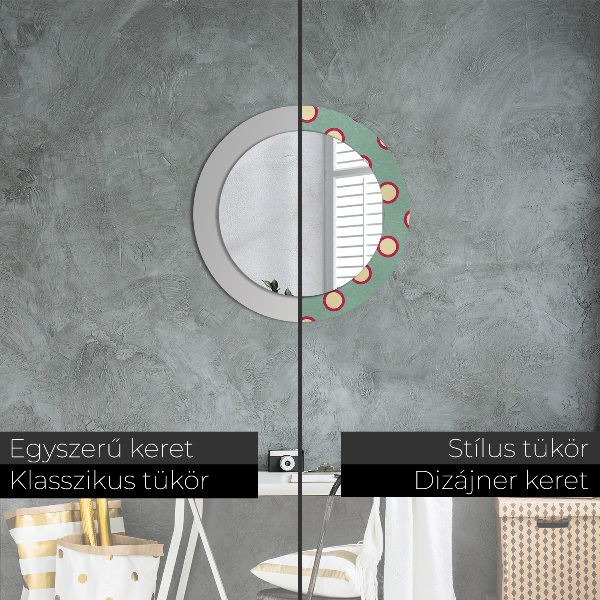 Round printed mirror Dots