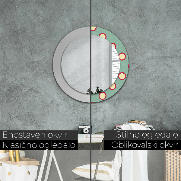 Round printed mirror Dots