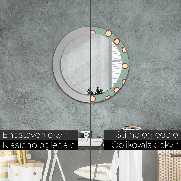 Round printed mirror Dots