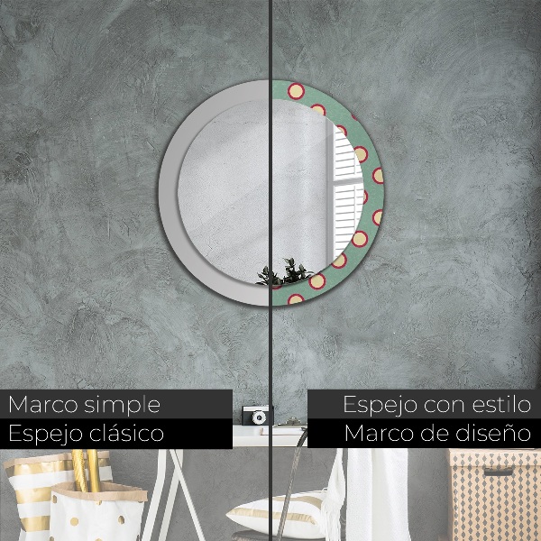 Round printed mirror Dots