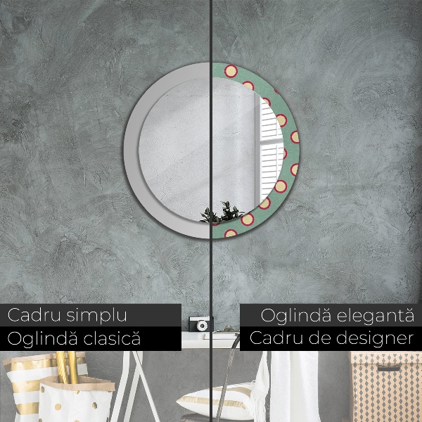 Round printed mirror Dots