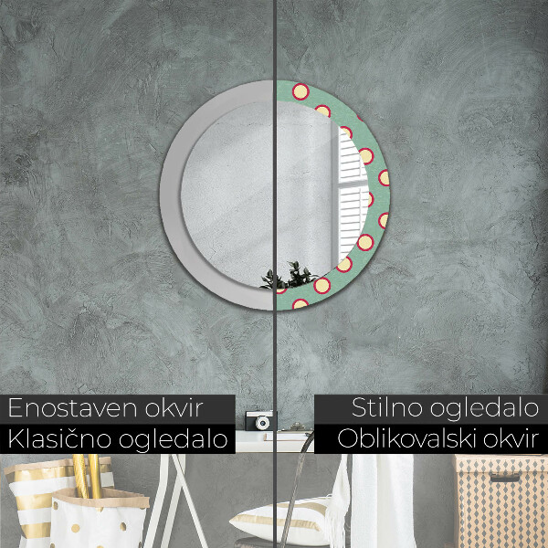 Round printed mirror Dots
