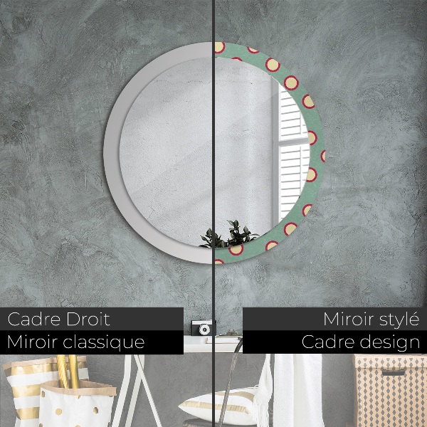 Round printed mirror Dots