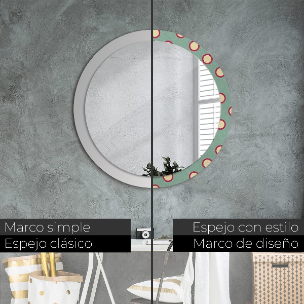 Round printed mirror Dots
